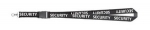 SECURITY Lanyard Neck ID/Card Key Holder white on black